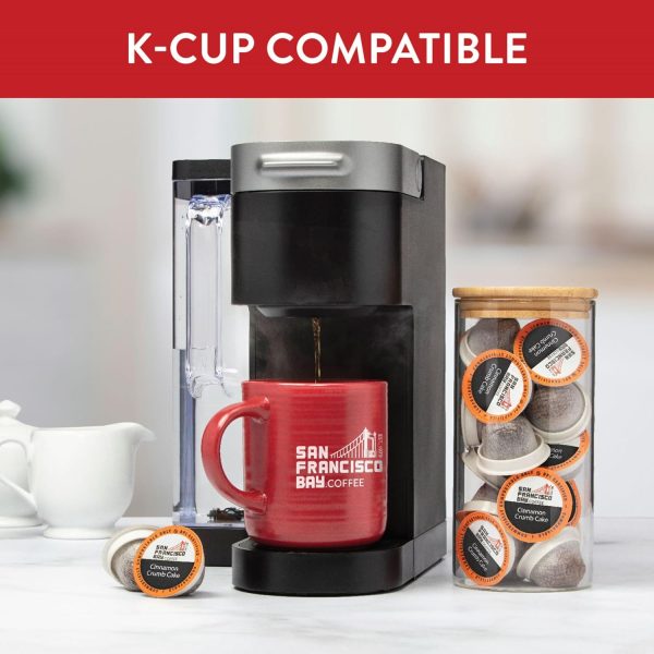 San Francisco Bay Compostable Coffee Pods   Cinnamon Crumb Cake (80 Ct) K Cup Compatible including Keurig 2.0, Flavored, Medium Roast - Image 2