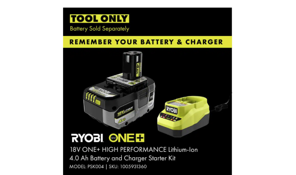 RY121850VNM ONE+ HP 18V Brushless EZClean 600 PSI 0.7 GPM Cordless Cold Water Power Cleaner (Tool Only) - Image 10