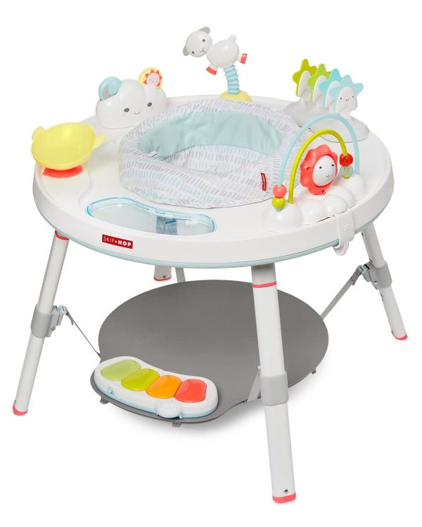 Skip Hop Baby Activity Center: Interactive Play Center with 3-Stage Grow-with-Me Functionality, 4mo+, Silver Lining Cloud