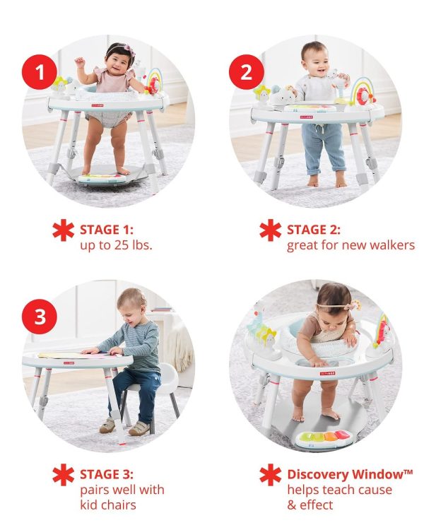 Skip Hop Baby Activity Center: Interactive Play Center with 3-Stage Grow-with-Me Functionality, 4mo+, Silver Lining Cloud - Image 3
