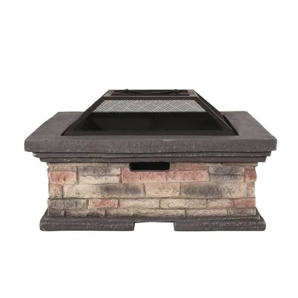 Skylah 15.5  H x 29  W Concrete Wood Burning Outdoor Fire Pit with Lid - Image 12