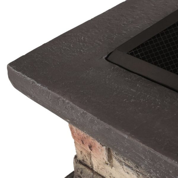 Skylah 15.5  H x 29  W Concrete Wood Burning Outdoor Fire Pit with Lid - Image 4