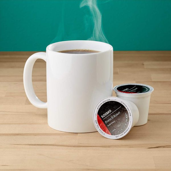 Solimo Dark Roast Coffee Pods, French Roast, Compatible with Keurig 2.0 K-Cup Brewers, 100 Count - Image 2