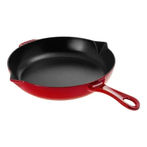 1222606 Cast Iron 10-inch Fry Pan   Cherry, Made in France