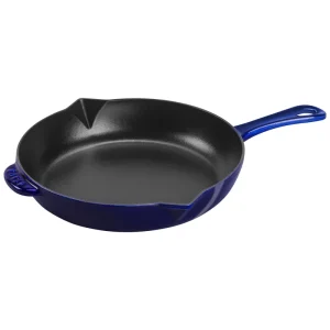 1222691 Cast Iron 10-inch Fry Pan   Dark Blue, Made in France