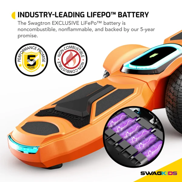 Swagtron Shuttle Zipboard Electric Hoverboard Skateboard 7 mph and 3-Mile Range LED Wheels Bluetooth Speaker - Image 3