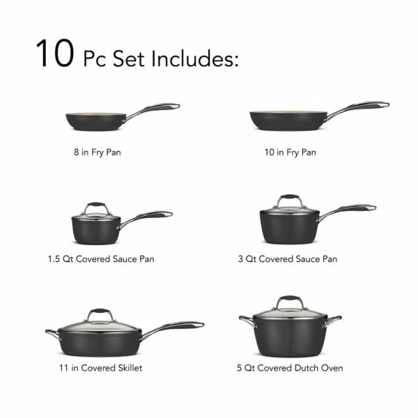 Tramontina Gourmet Ceramica Deluxe 10 Piece Non Stick Cookware Set - Image 9