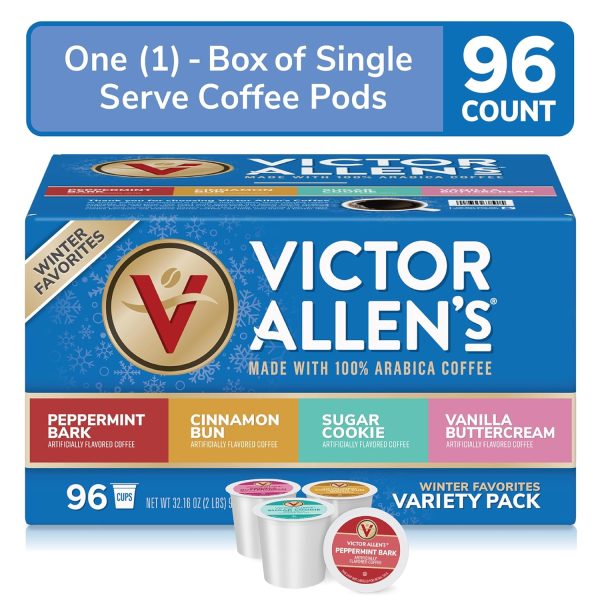 Victor Allen s Coffee Winter Wonderland Variety Pack, 96 Count, Single Serve Coffee Pods for Keurig K-Cup Brewers - Image 2