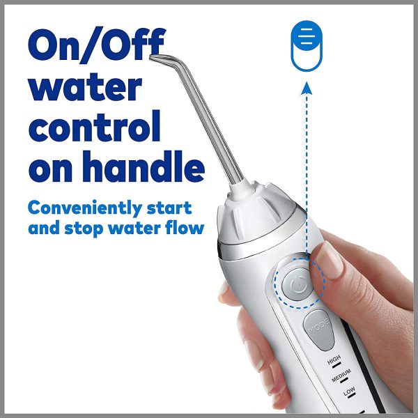 Waterpik Cordless Advanced Water Flosser For Teeth, Gums, Braces, Dental Care With Travel Bag and 4 Tips, ADA Accepted, Rechargeable, Portable, and Waterproof, White WP-560 - Image 11