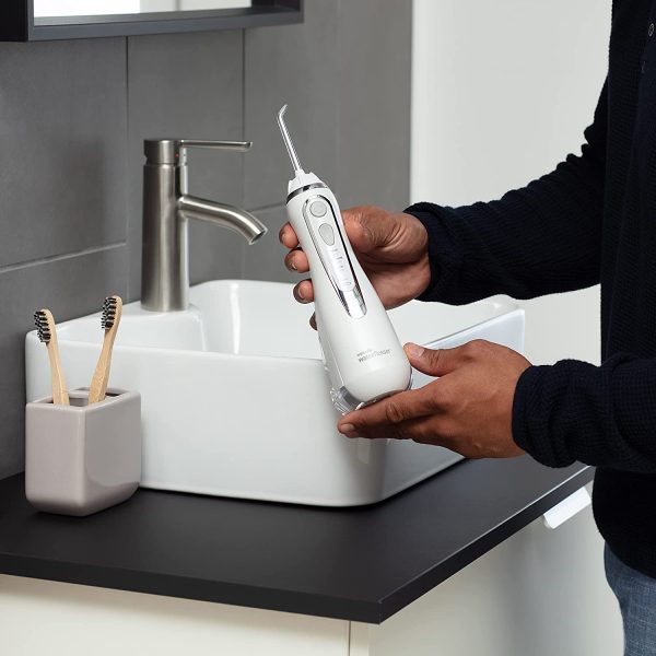 Waterpik Cordless Advanced Water Flosser For Teeth, Gums, Braces, Dental Care With Travel Bag and 4 Tips, ADA Accepted, Rechargeable, Portable, and Waterproof, White WP-560 - Image 3