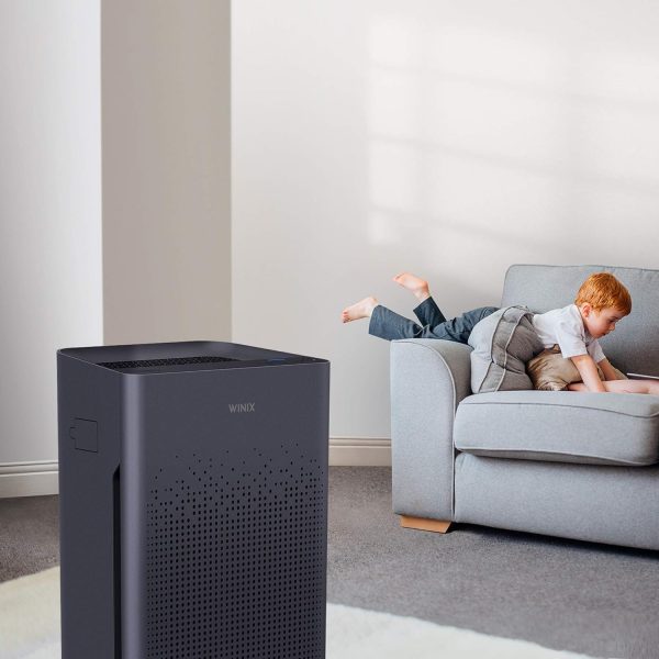 AM80 True HEPA Air Purifier with Washable Advanced Odor Control (AOC) Carbon Filter, 360sq ft Room Capacity, Dark Grey, Large - Image 6