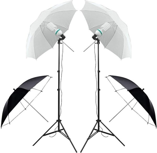 YISITONG Photography Video Studio Lighting Kit Softbox Umbrella Continuous Lighting Set with 4 Backdrops 6.2ft x 10ft Background Stand Support System for Photo Studio Product Portrait Video Shooting - Image 4