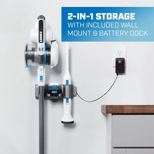 HART 20-Volt Cordless Stick Vacuum Kit, (1) 4.0Ah Lithium-Ion Battery - Image 2