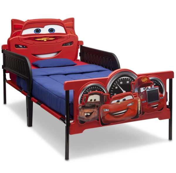/Pixar Cars Plastic 3D-Footboard Twin Bed by