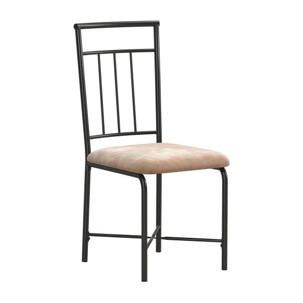 Louise Traditional 5-Piece Wood   Metal Dining Set, Deep Walnut - Image 3