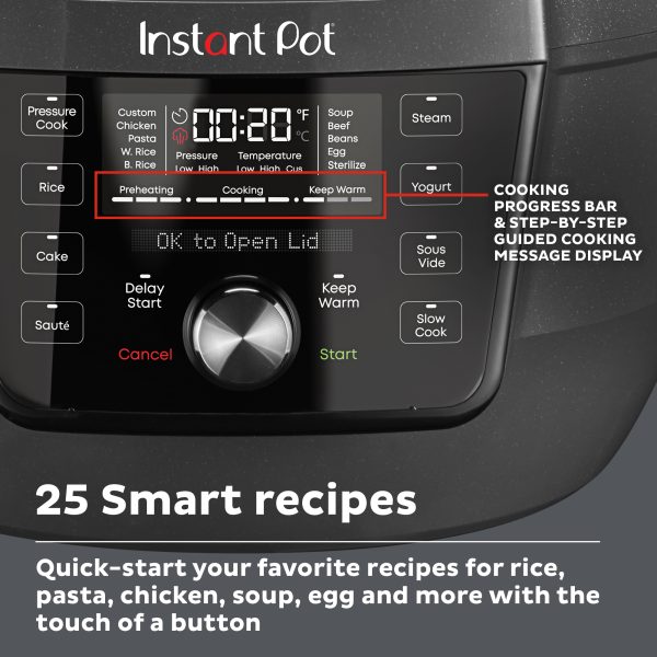 Pot RIO Wide Plus 7.5 Qt Electric Multi-Cooker Pressure Cooker, 9-in-1 Functions and WhisperQuiet Steam Release - Image 4
