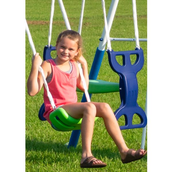 XDP Recreation All-Star Playground Metal Swing Set.  Featuring Wave Slide, Space Rider, Swings, and Super Disc Swing - Image 6