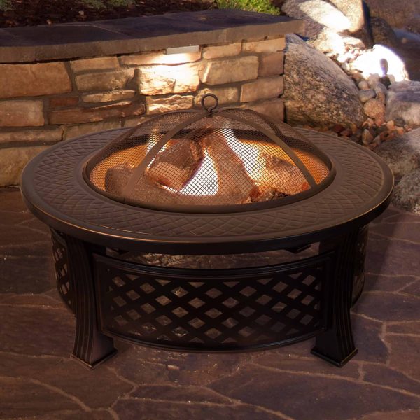 Adriana 20.5  H x 32  W Steel Wood Burning Outdoor Fire Pit