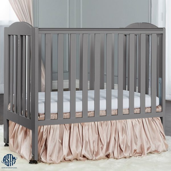 , 2-in-1 Folding Crib in Storm Grey - Image 3
