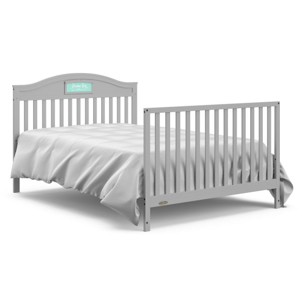 Story 5-in-1 Convertible Baby Crib with Drawer, Pebble Gray - Image 15