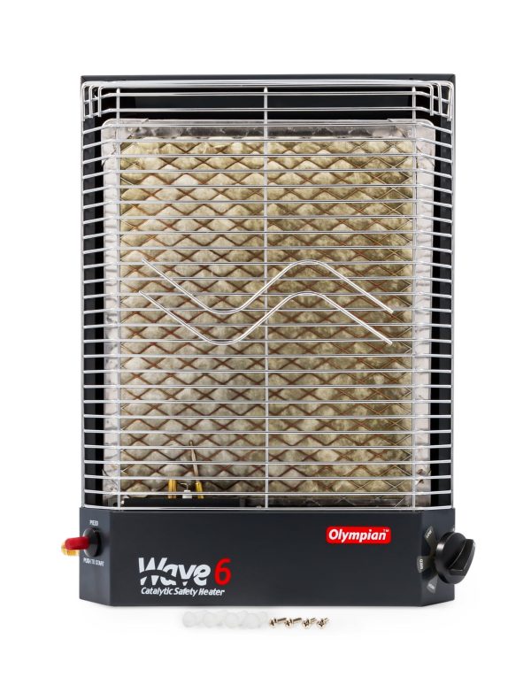 Camco Olympian Wave 6 Catalytic Safety Heater | Adjustable from 3200 to 6000 BTUs | Black (57341) - Image 2