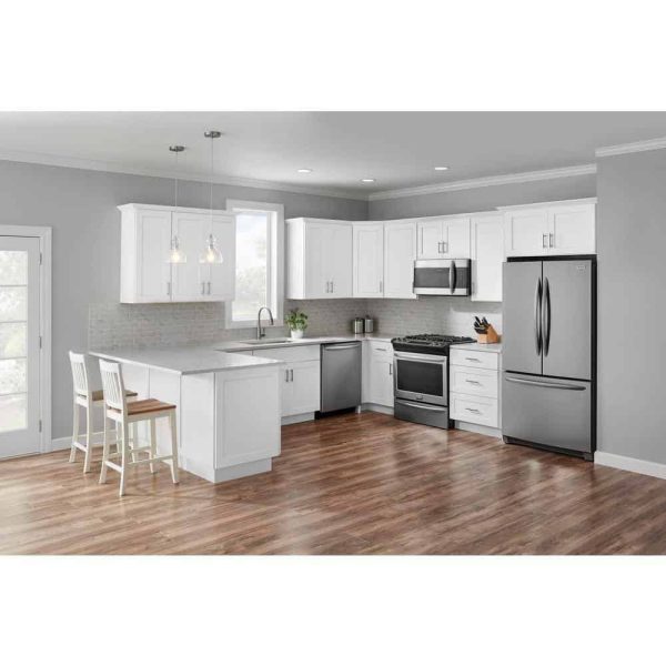 Bay BBC36 Avondale 36 in. W x 24 in. D x 34.5 in. H Ready to Assemble Plywood Shaker Blind Corner Kitchen Cabinet in  White - Image 3