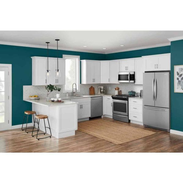Bay BBC36 Avondale 36 in. W x 24 in. D x 34.5 in. H Ready to Assemble Plywood Shaker Blind Corner Kitchen Cabinet in  White - Image 9