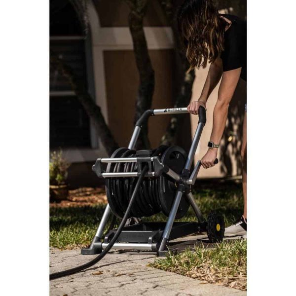 Gorilla GRM-200G 200 ft. Aluminum Zero Rust Premium Mobile Hose Reel - Image 2
