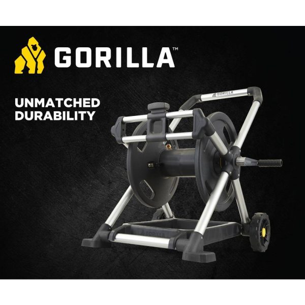Gorilla GRM-200G 200 ft. Aluminum Zero Rust Premium Mobile Hose Reel - Image 5