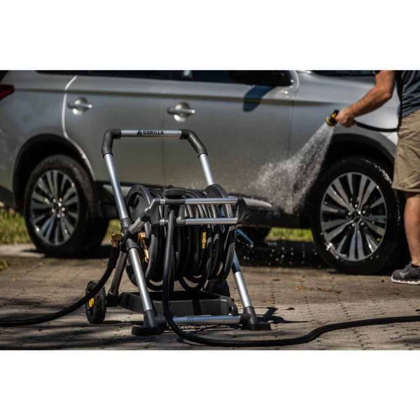 Gorilla GRM-200G 200 ft. Aluminum Zero Rust Premium Mobile Hose Reel - Image 14