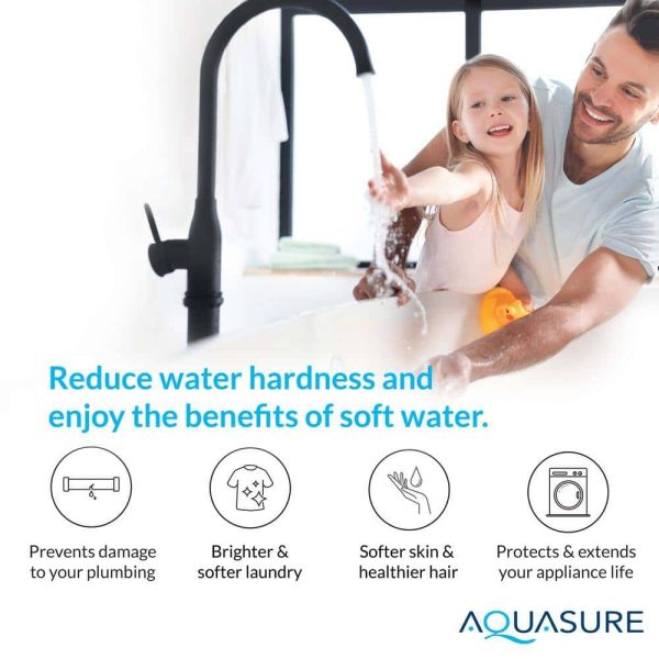 AQUASURE AS-HL32C Harmony Lite Compact ALL-In-One 32,000 Grain Whole House Water Softener with Triple Purpose Pre-Filter - Image 4