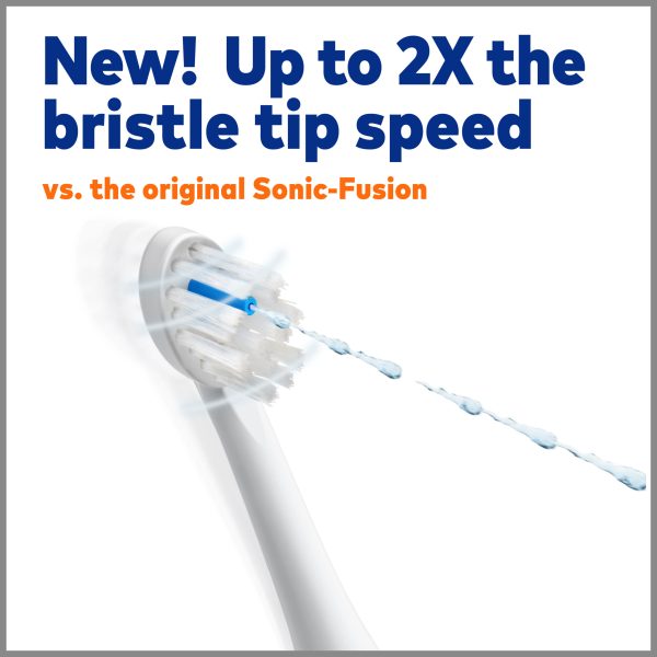 Waterpik Sonic-Fusion 2.0 Flossing Toothbrush, Electric Toothbrush   Water Flosser Combo, White - Image 7
