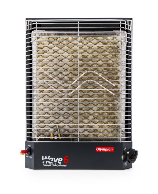 Camco Olympian Wave 6 Catalytic Safety Heater | Adjustable from 3200 to 6000 BTUs | Black (57341) - Image 3