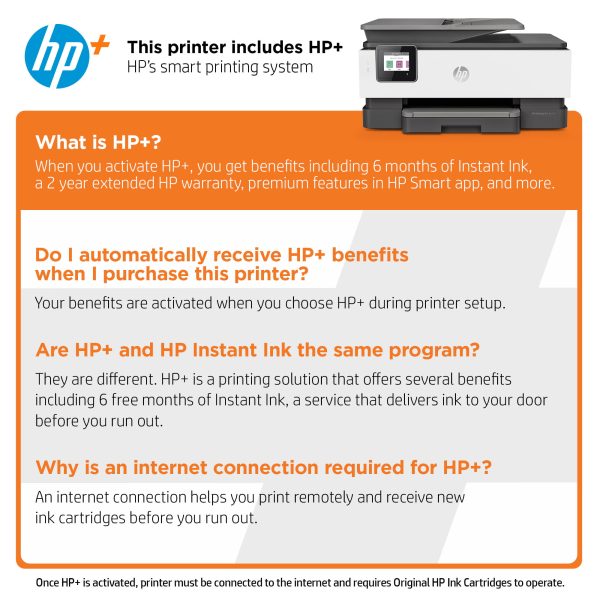 Office 8025e All-in-One Wireless Color Inkjet Printer   6 months free Instant Ink with + - Image 7