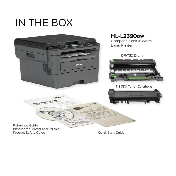HL-L2390DW Monochrome Laser Printer with Convenient Flatbed Copy   Scan, Duplex Printing and Wireless Connectivity - Image 2