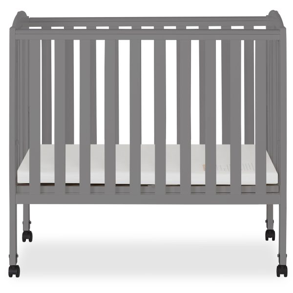 , 2-in-1 Folding Crib in Storm Grey - Image 12