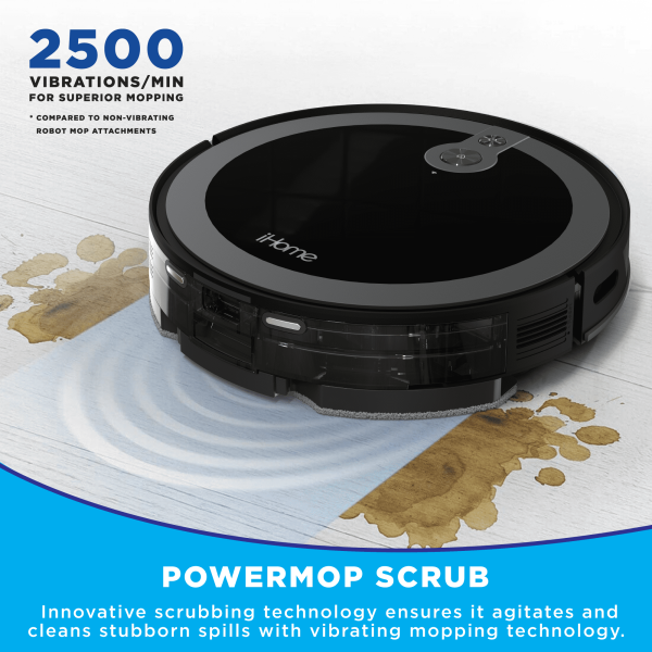 iHome AutoVac Luna Pro 3-in-1 Robot Vacuum and Vibrating Mop with Auto Empty Base - Image 3