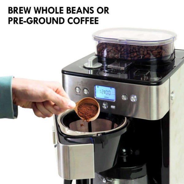 Elite Grind and Brew black 12- Cup Coffee Maker with Burr Grinder, Programmable Automatic Timer Brew - Image 6