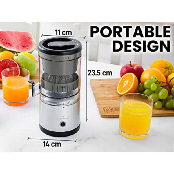 Zulay Kitchen 45-Watt Juice Vortex Lemon and Orange Juicer with USB Charger and Cleaning Brush Included - Image 2