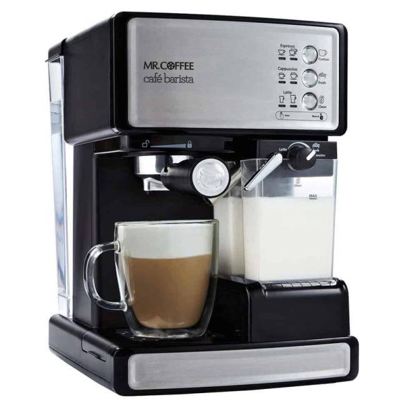 Mr. Coffee  1-Cup Cafe Barista in Black Stainless Steel