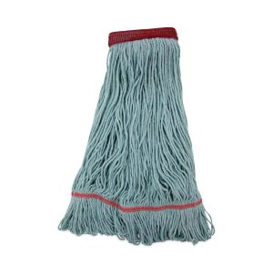 Boardwalk BWK1400LCT Cotton/Synthetic EchoMop with Looped-End Wet String Mop Mop Head, Large, Blue, (12-Carton)