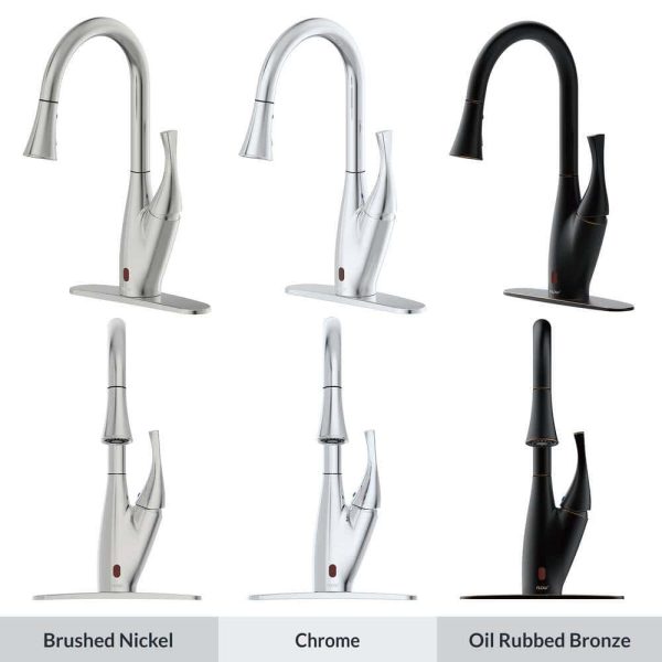 FLOW  X Series Single-Handle Pull-Down Sprayer Kitchen Faucet with Motion Sensor in Brushed Nickel - Image 6