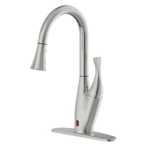 FLOW  X Series Single-Handle Pull-Down Sprayer Kitchen Faucet with Motion Sensor in Brushed Nickel