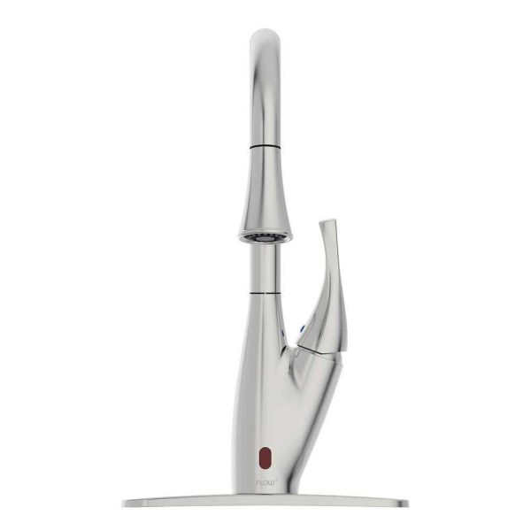 FLOW  X Series Single-Handle Pull-Down Sprayer Kitchen Faucet with Motion Sensor in Brushed Nickel - Image 7