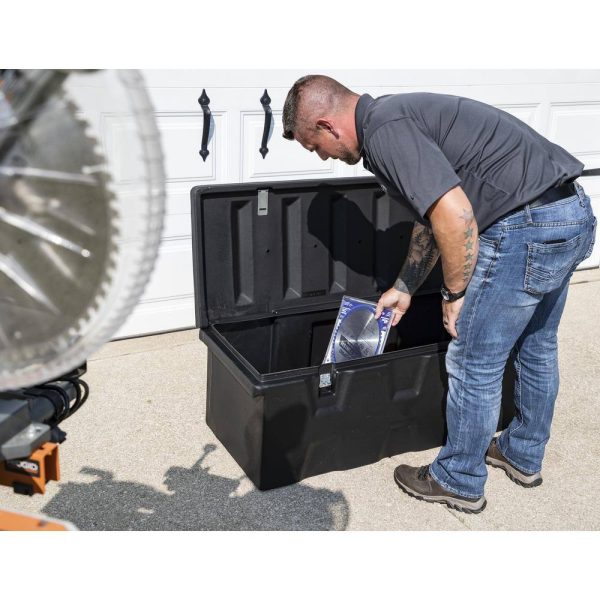 Buyers Products Company 1712240 17.25 in. x 19 in. x 44 in. Matte Black Plastic All-Purpose Truck Tool Box Chest - Image 4