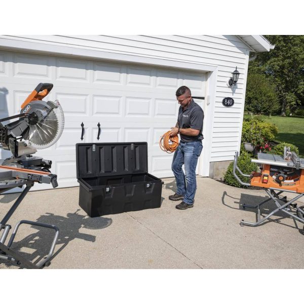 Buyers Products Company 1712240 17.25 in. x 19 in. x 44 in. Matte Black Plastic All-Purpose Truck Tool Box Chest - Image 5