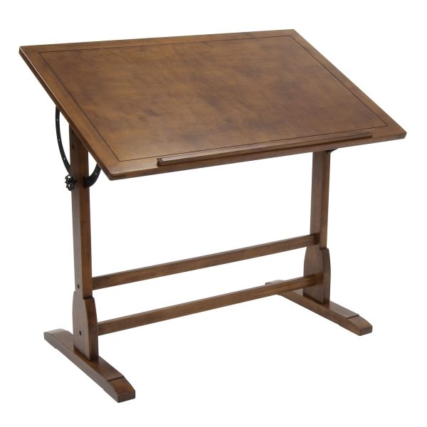 Vintage Solid Wood Drawing/Drafting Table with 42  x 30  Adjustable Tilting Top - Image 8
