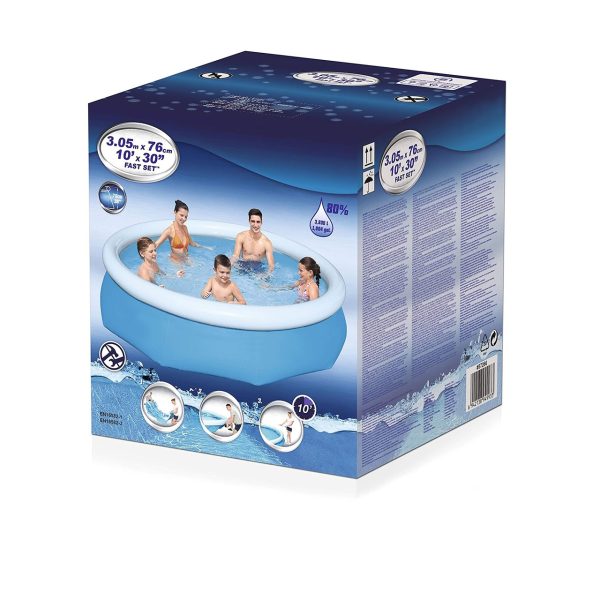 10ft Round Inflatable Easy Set Kids Swimming Pool with Filter Pump - Image 3