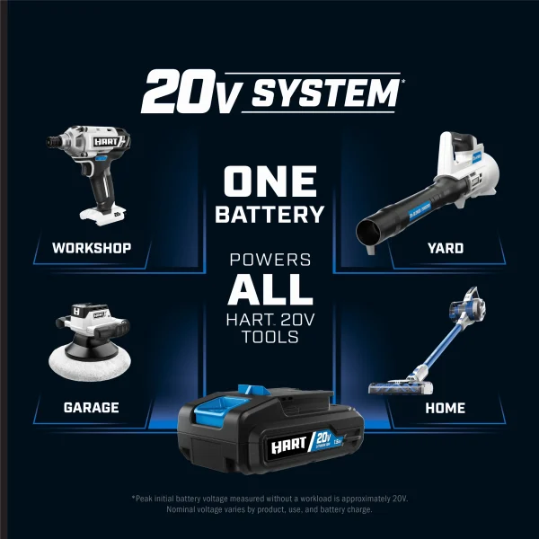 HART 20-Volt Cordless Stick Vacuum Kit, (1) 4.0Ah Lithium-Ion Battery - Image 11