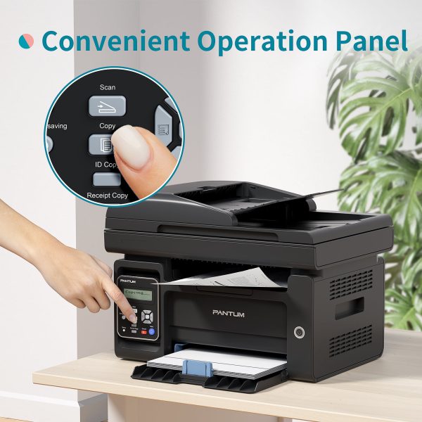 PANTUM M6552NW All-in-One Wireless Monochrome Laser Printer, Copier, Scanner with 35-Sheet ADF, Black and White, Mobile Printing - Image 3